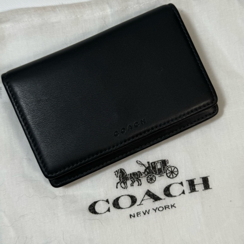 NWOT Vintage Coach Black Bedford Multi-Function Purse Wallet 6994